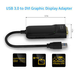 USB 3,0 UGA a DVI VGA Multi Display Monitor externo Convertidor Conector Adaptador gráfico - Product Image 2