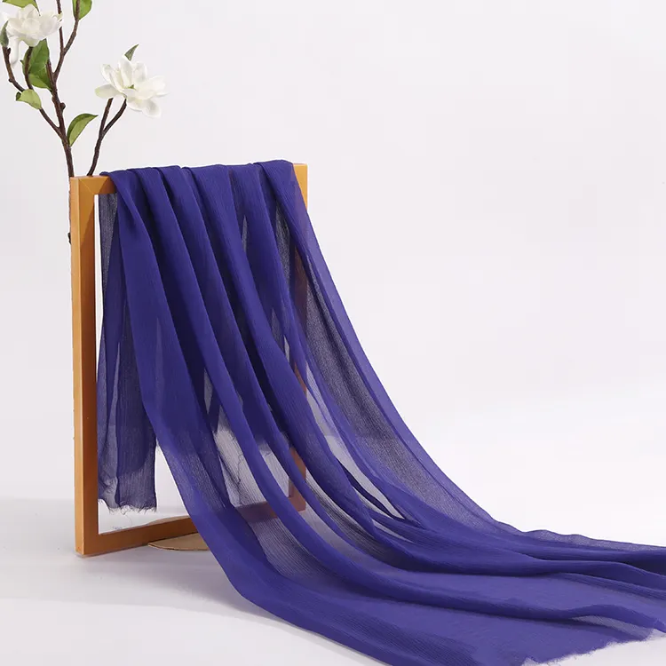 Vendita calda di seta per il vestito di colore solido tessuti grezzo di gelso chiffon di seta tessuto 100% puro