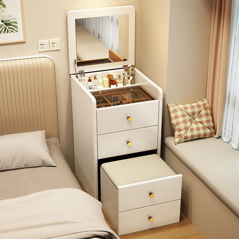 Ivory white rubberwood dressing table
