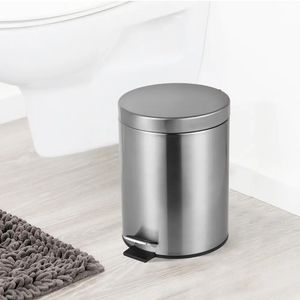 耐用的7升金属废料容器，带脚踏板，可定制室内垃圾桶，可持续环保 - Product Image 4