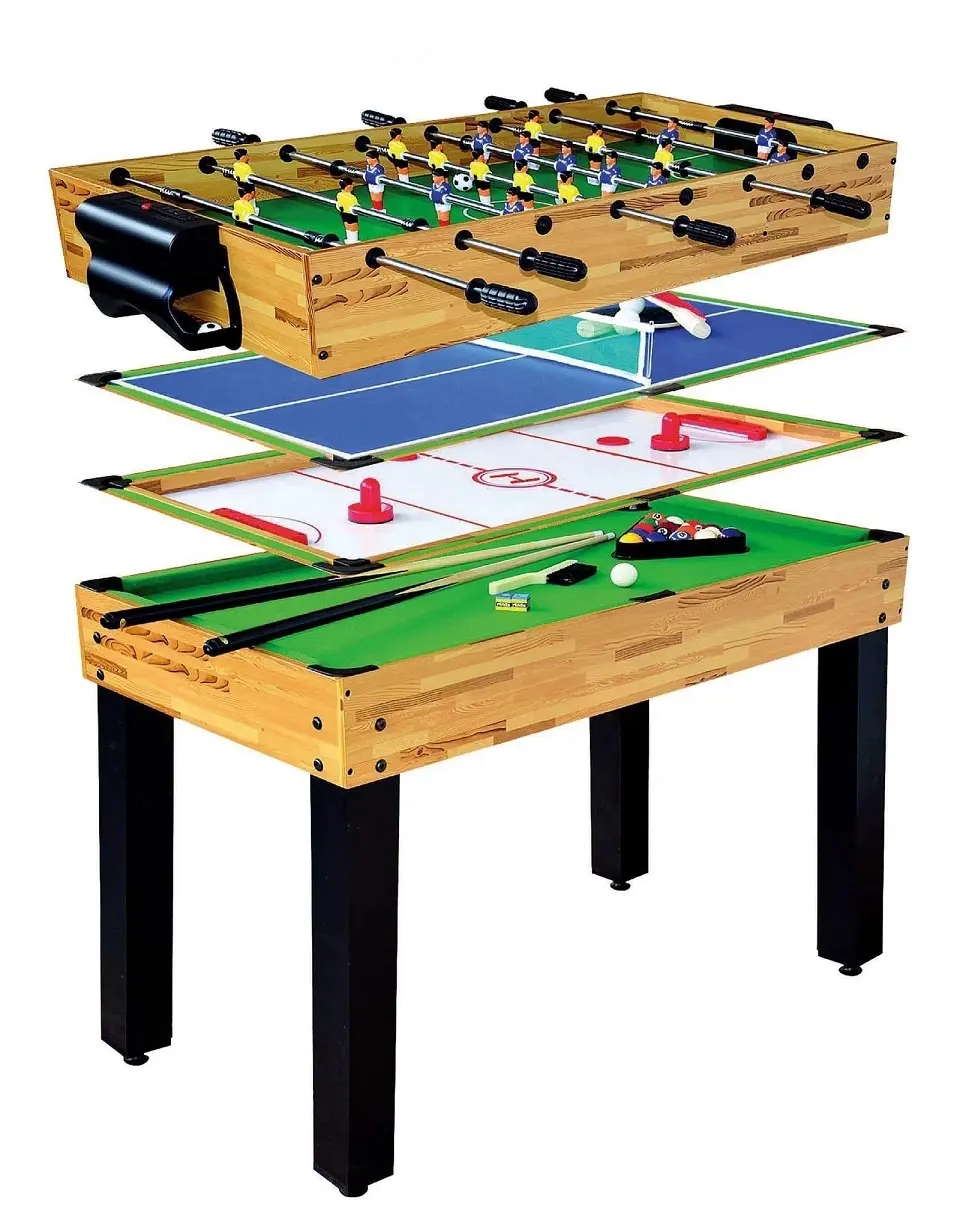4 In 1 multi game snooker billiard pool table soccer table tennis hockey table for children