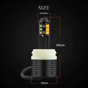 車用高輝度デュアルカラーLEDターンシグナルPY21W BAU15S DRLフロントライトエラーなしターンライト - Product Image 6