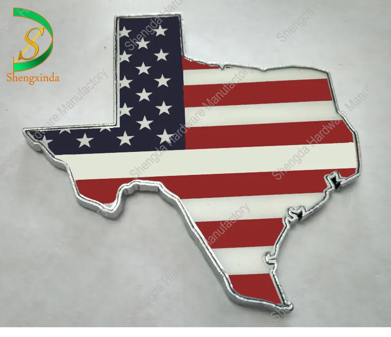 SXD metallo artigianato Custom fai da te con bandiera della mappa USA Auto adesivo con Logo adesivo in metallo