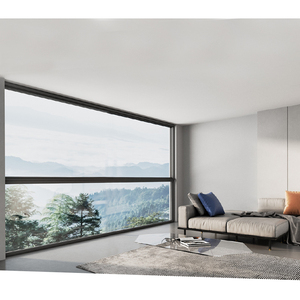 Telecomando smart windows automatico smerigliato auto finestra di sollevamento con schermo di sicurezza verticale in alluminio finestre accessori - Product Image 1