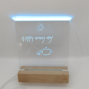Sıcak satmak hediye silinebilir yazı tahtası yaratıcı DIY RGB LED ışık Memo mesaj aydınlık not akrilik yazı tahtası ışık - Product Image 2