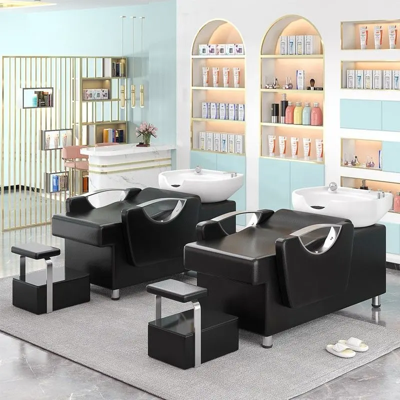 Diskon besar modern saloon kepala kursi cuci thai lay di salon cuci tempat tidur sampo untuk barbershop