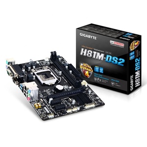 GIGABYTE中古GA-H81M-DS2サポートDDR3 LGA1150インテル第4世代コアPentium CeleronプロセッサMATXマザーボード - Product Image 1
