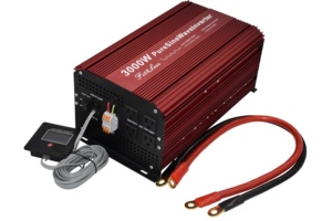 Fit4Less-inversor de onda sinusoidal pura de 3000W, entrada de CC 12V o 24V o 48V a salida de CA 110V 60Hz con USB y pantalla remota LCD - Product Image 6