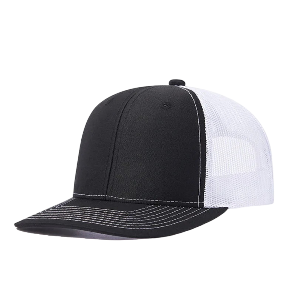 black with white