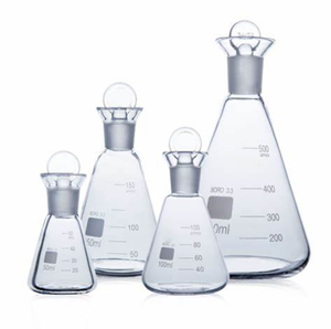 Phòng thí nghiệm Iodine nước hình nón hình nón <span class=keywords><strong>Flask</strong></span> hình nón HIPS <span class=keywords><strong>Flask</strong></span> với kính mặt đất Stopper - Product Image 2
