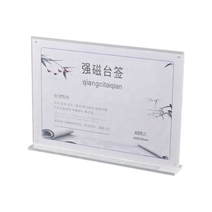 A4 A5 A6 một bên t hình dạng dấu hiệu Acrylic chủ với từ ngang Máy tính để bàn biển quảng cáo hiển thị Acrylic đứng - Product Image 5