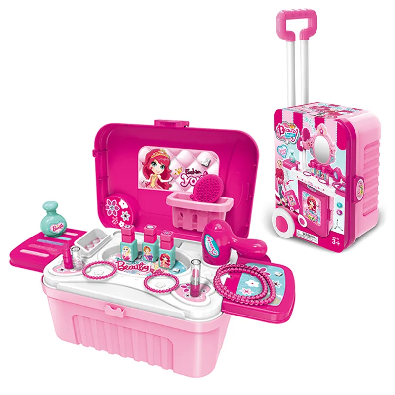 3 In 1 Schoonheid Play Set Koffer Ontwerp Meisjes Dressing Make Speelgoed