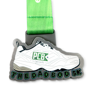 เหรียญรางวัลกีฬาวิ่งมาราธอน ทำจากโลหะผสมสังกะสี คุณภาพสูง ทาสีตามสั่ง สำหรับเป็นของที่ระลึก - Product Image 2