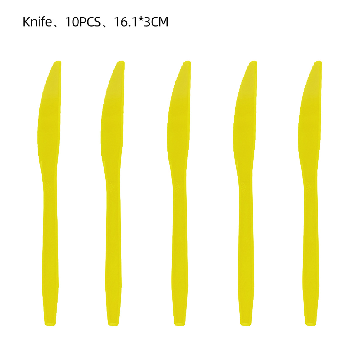 Couteau en plastique jaune-10pcs