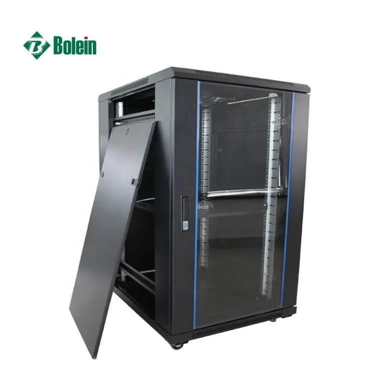 Bolein 19 ''armoire réseau 22U au sol 600*800*1166 MM armoire de serveur de support de conteneur de centre de données SPCC avec porte ventilée