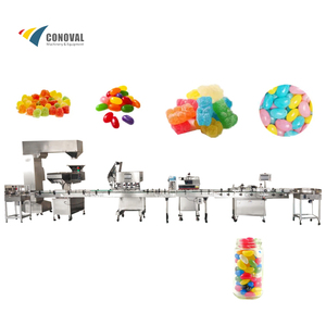 Máquina de conteo de línea de producción de azúcar gomosa electrónica completamente automática con sistema de control PLC para operaciones de llenado - Product Image 1