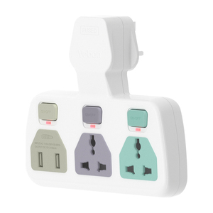 Factory Hot Universal Wall <strong>Mounted</strong> Electric Wireless Socket in Stock 3 in 1 Extension Power Socket <strong>UK</strong> Plug - Product Image 1