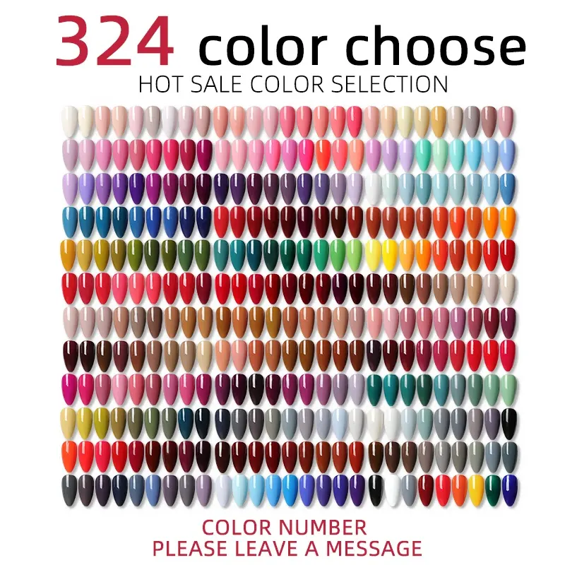 Vernis à ongles en gel de couleur de marque privée 8ml Collection classique 324 couleurs vernis à ongles en gel de couleur unie