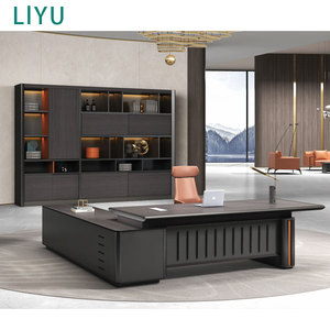 Liyu modulare Custom lusso casa ufficio mobili da lavoro LED luce scrivania da ufficio Computer con lampada - Product Image 1