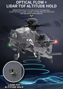 YXZNRC F11-S AH-64D Apache Scale <strong>Heli</strong> Copter Electric <strong>RC</strong> Helicopter with GPS 3D6G Dual Axis Gyro Brushless <strong>FPV</strong> 5.8G Camera RTF - Product Image 5