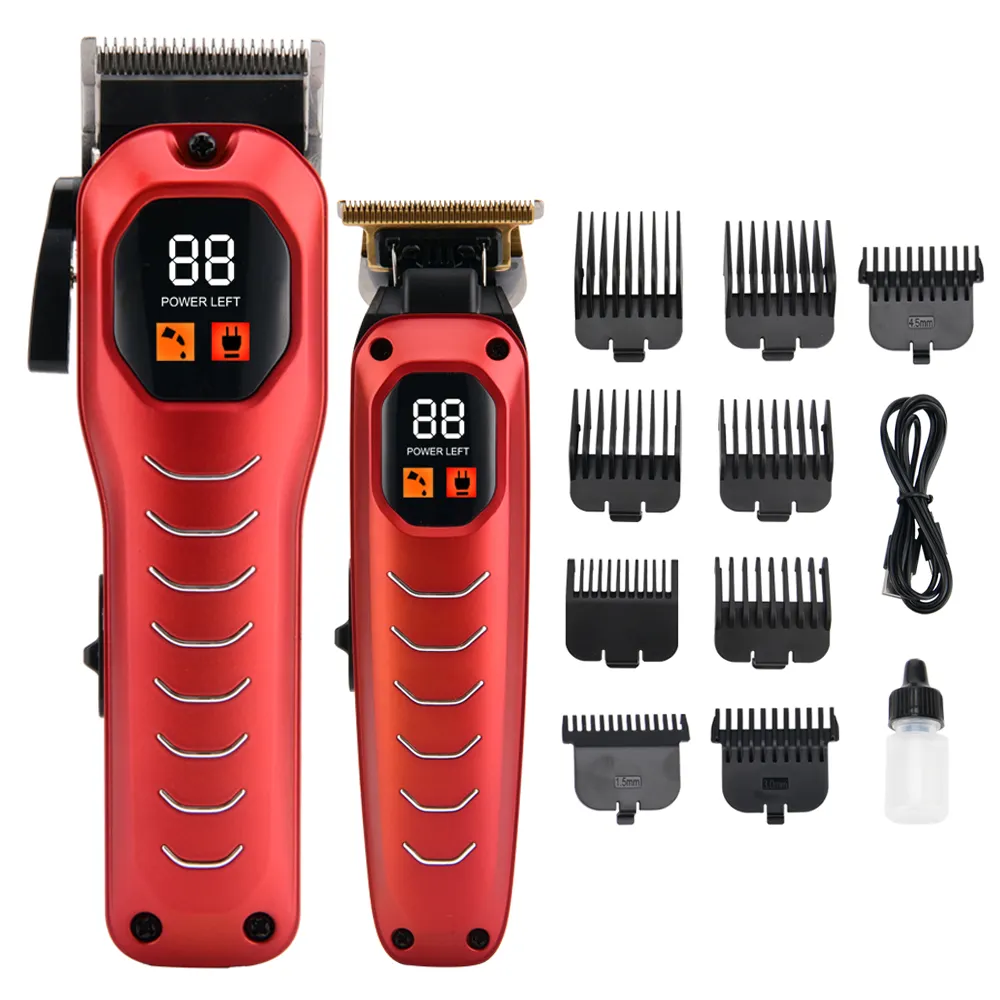 PRITECH mới đến cắt tóc Kit có thể sạc lại chuyên nghiệp tóc Clipper cho nam giới