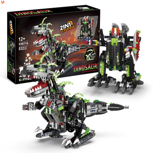 2024 intelligenter programmierbarer Dinosaurier Roboter App gesteuertes Dinosaurier-Spielzeug Bauklötze Bausatz für Kinder