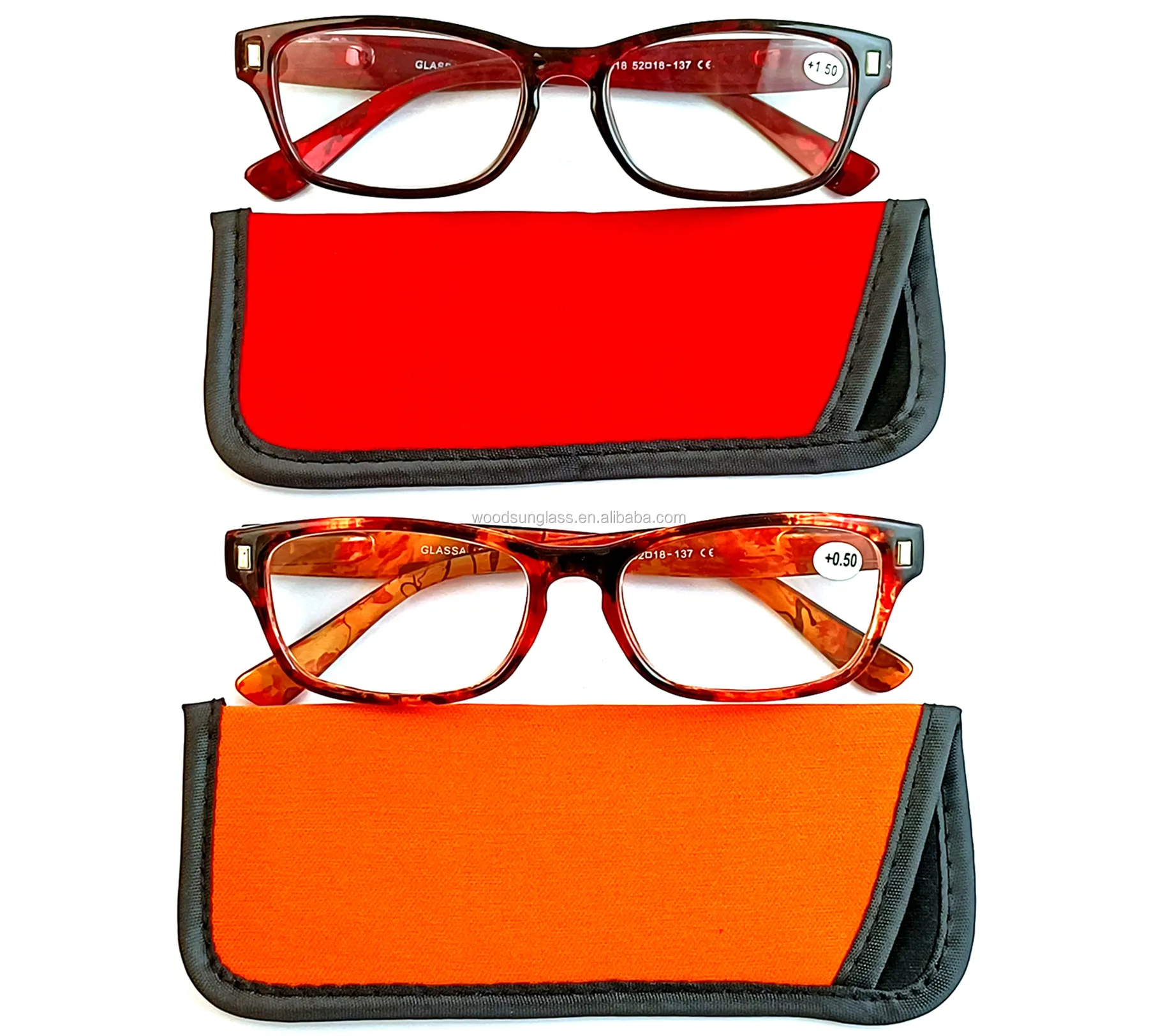 Donne a buon mercato occhiali da lettura con il caso, occhiali da lettura anti luce blu, occhiali da lettura sottile