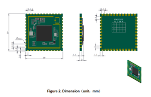 Modulo ricetrasmettitore LoRaWAN RF ad alta efficienza a lungo raggio RFM6601SE con Chipset per applicazioni Wireless