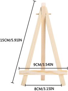 10 Cái Mini Nghệ Sĩ Bằng Gỗ Giá Vẽ Tam Giác Thẻ Đứng Hiển Thị Đám Cưới - Product Image 6