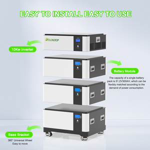 可堆叠的LiFePO4电池48V 5Kwh 10Kwh 15kwh，带220V至240V离网混合逆变器，连接到太阳能电池板发电机电网。