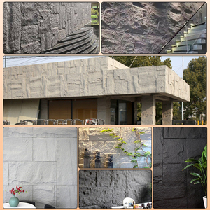 Factory <strong>Direct</strong> Selling Flexible Artificial / Faux Stone TV Backdrop Sheet <strong>Cladding</strong> PU Stone Wall Panel - Product Image 6