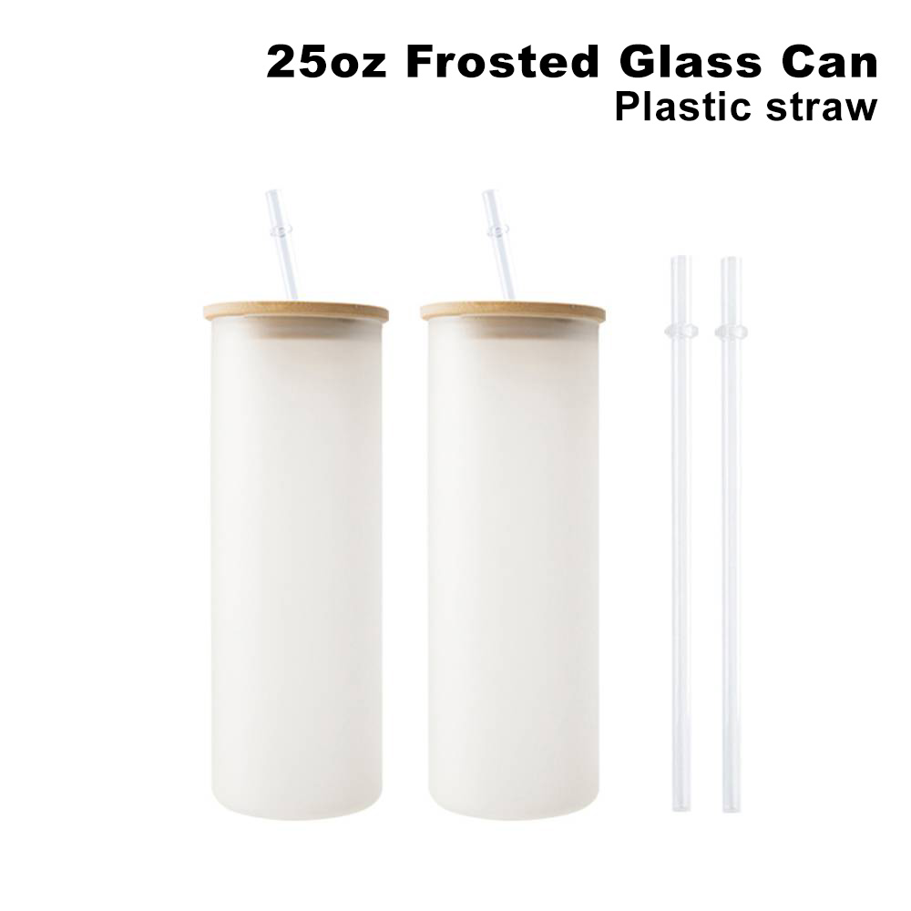 25oz Frosted Glass Can