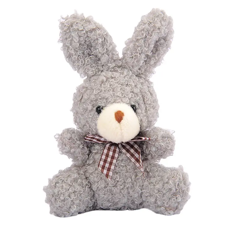 Cute Customized Mini Plush Animal Bulk Rabbit 12cm Dependent Keychain Bag Decoration