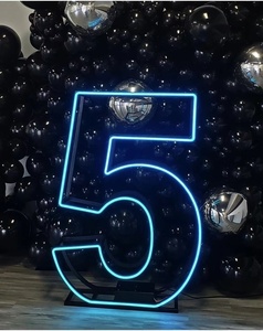 LED olay büyük Metal markiz ışık 4ft RGB neon doğum günü düğün parti up çerçeve mektup numaraları için dekorasyon - Product Image 6