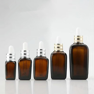 Alta Qualidade 3.4 oz 100 <span class=keywords><strong>ml</strong></span> Amber Glass <span class=keywords><strong>Dropper</strong></span> Garrafas Dark Square Vazio Tintura Frascos com Dripper