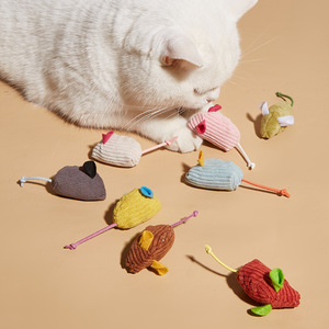 Kedi oyuncak fabrika toptan Premium peluş kedi oyuncak çiğneme için cattoy ile sevimli fare interaktif kedi oyuncak - Product Image 1