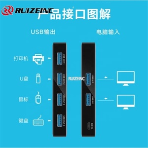 USB3.0マルチインターフェイス2.02入力4出力スプリッタープリンターシェアラー2コンピューター共有スイッチャー - Product Image 3