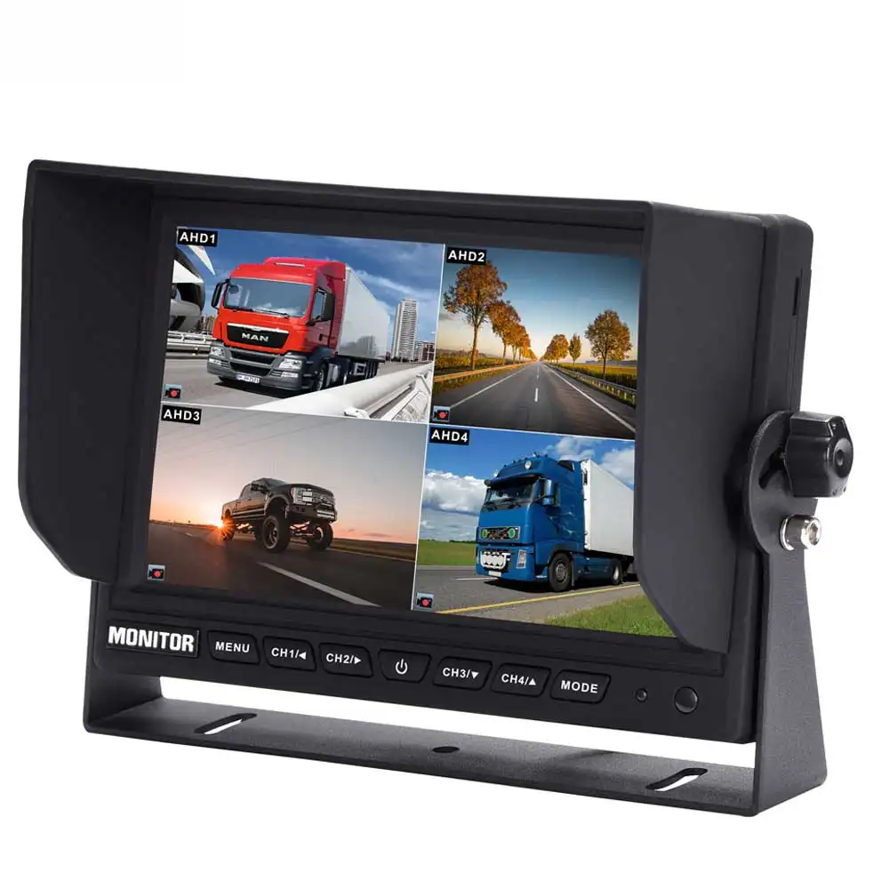 Monitor do CARRO HÍBRIDO do IPS AHD 20P AHD CVBS 700TVL com DVR, monitor do RearView do carro da opinião do quadrilátero