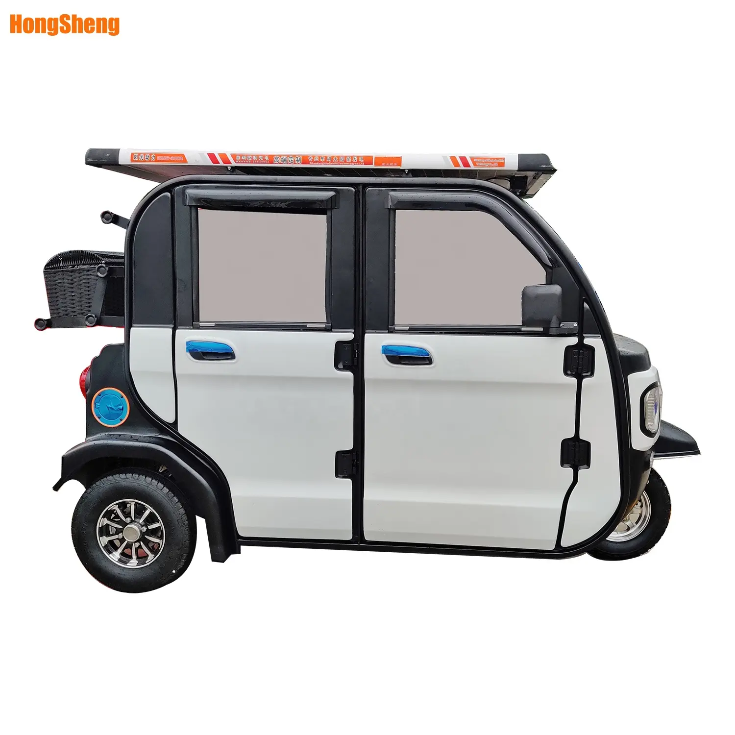 Tuk-triciclo eléctrico para adultos, con paneles solares, 6 pasajeros