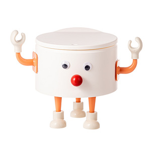 <strong>2025</strong> <strong>New</strong> Press Garbage <strong>Bin</strong> with High Appearance and Large Capacity, Home Cartoon with Cover Creative Sanitary <strong>Bin</strong> - Product Image 5