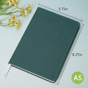 Agenda con fecha inspiradora Cuaderno de lino de gratitud personalizado 100 Papel reciclado Encuadernado en espiral interior-Haga su propio diseño - Product Image 4