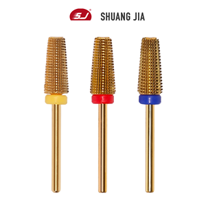 Shuangjia 6.8Mm Vàng <span class=keywords><strong>Tungsten</strong></span> <span class=keywords><strong>Carbide</strong></span> Nail Khoan <span class=keywords><strong>Bits</strong></span> 5 Trong 1 Côn Nail Bit Phay Cutter Cho Làm Móng Tay Móng Tay Phụ Kiện - Product Image 3