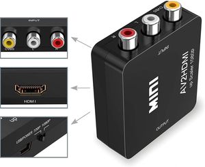SYONG RCA至HDMI转换器1080P RCA CVBS PAL NTSC AV至HDMI视频音频转换器适配器，适用于N64 Wii PS2 Xbox VHS录像机 - Product Image 2