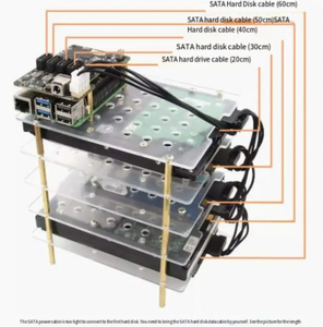 X1009 il lampone PI5 PI5 dedicato PCIe a 5 porte scheda di espansione SATA supporta cinque dispositivi SATA3.0 X1009 - Product Image 3