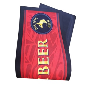 Tapis de comptoir de bière écologique imprimé de logo personnalisé Chemin de bar en feutre lavable Impression par sublimation en caoutchouc durable fournisseur direct - Product Image 1