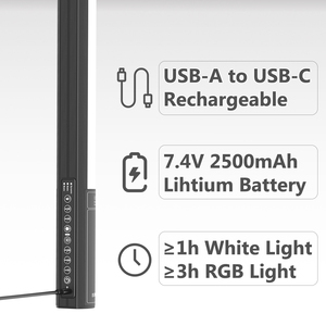 Mood1S 85cm 2Pack RGB Tube Lights Wireless Remote Control Stick Music Sync 117 Light Effects <strong>3ft</strong> <strong>LED</strong> RGB Wand Light With Tripods - Product Image 4