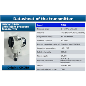 Il sensore intelligente del trasmettitore di pressione Multi-gamma è dotato di azzeramento automatico e compensazione dell'uscita corrente con tasti esterni - Product Image 3