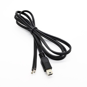 Özel siyah 1.5M Usb 2.0 Mini 5 Pin B tipi kamera konektörü Mini B erkek açmak için End Usb kablosu Open End Usb kablosu - Product Image 1