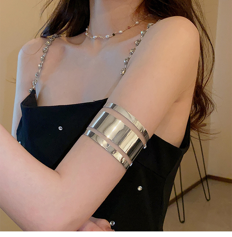1 # Bracelet-silver-hollow three layers