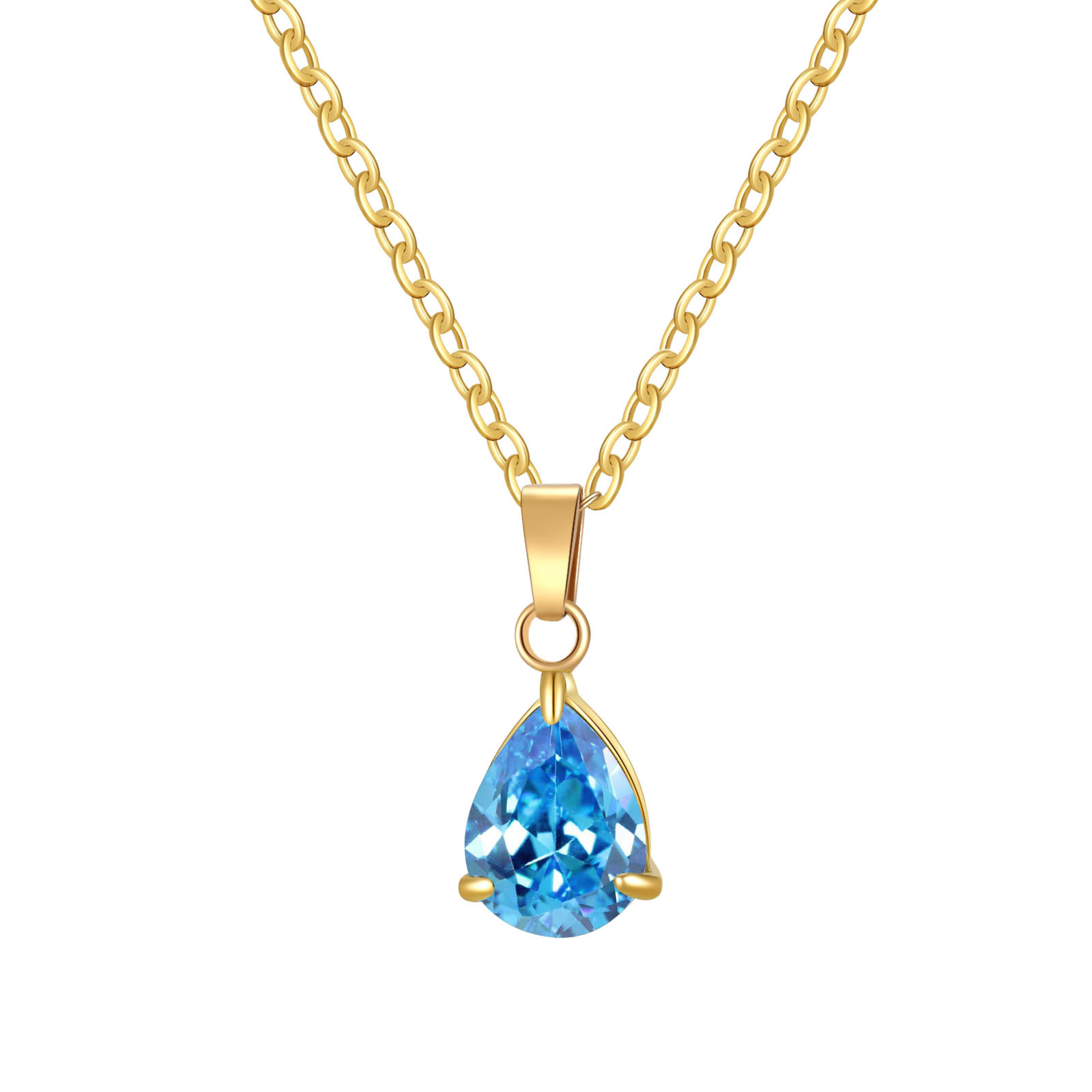 Gouttes d'eau en zirconium bleu or de mars
